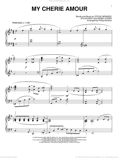 My Cherie Amour (arr. Phillip Keveren)