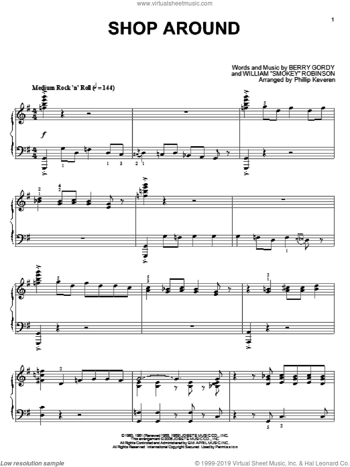 Shop Around (arr. Phillip Keveren)