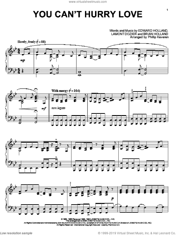 You Can't Hurry Love (arr. Phillip Keveren)