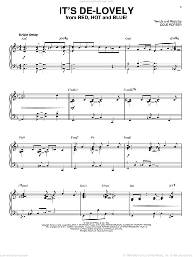 It's De-Lovely [Jazz version] (arr. Brent Edstrom)