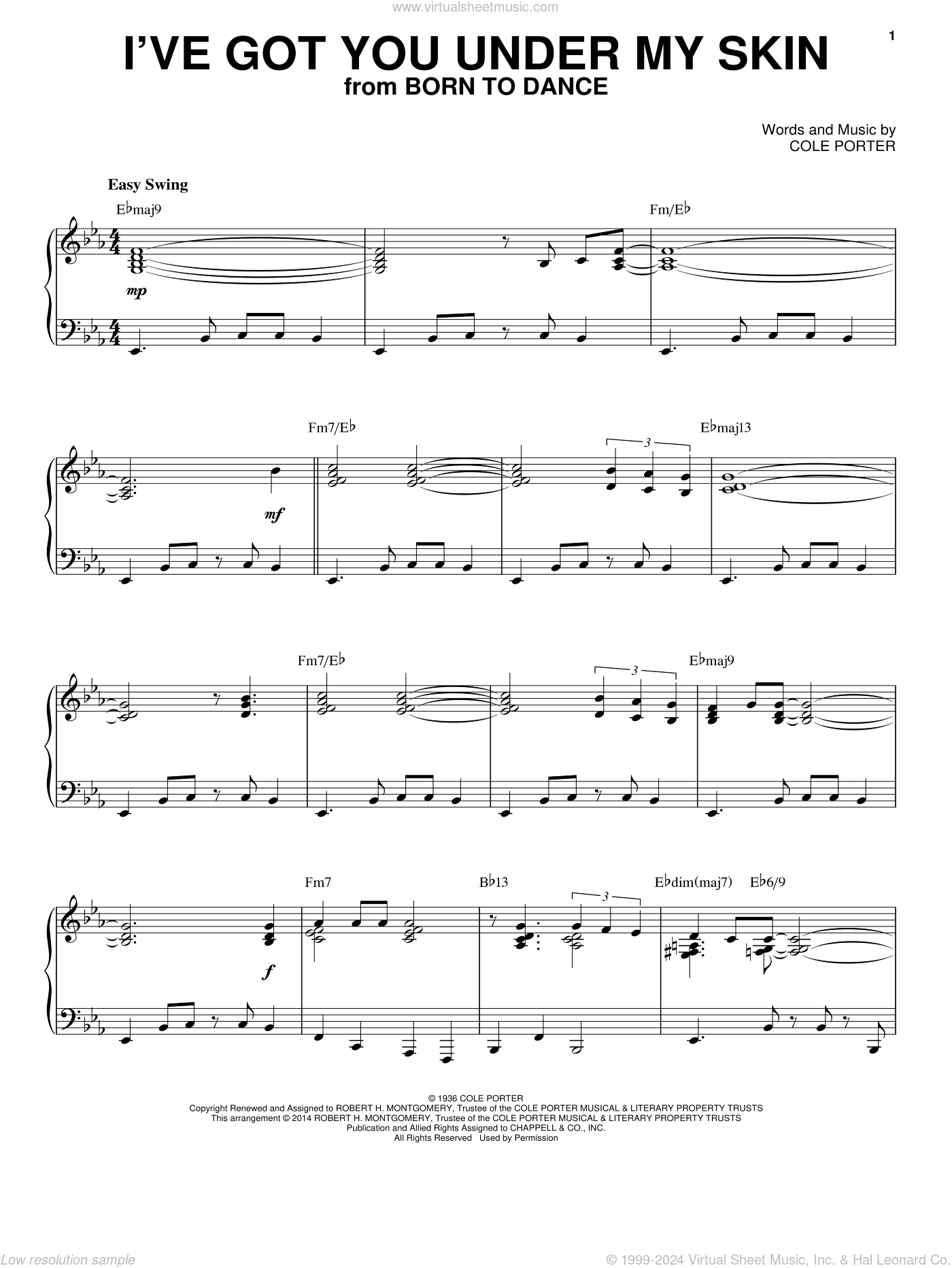 I've Got You Under My Skin [Jazz version] (arr. Brent Edstrom)