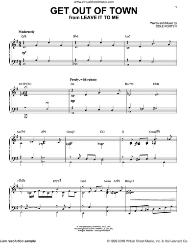 Get Out Of Town [Jazz version] (arr. Brent Edstrom)
