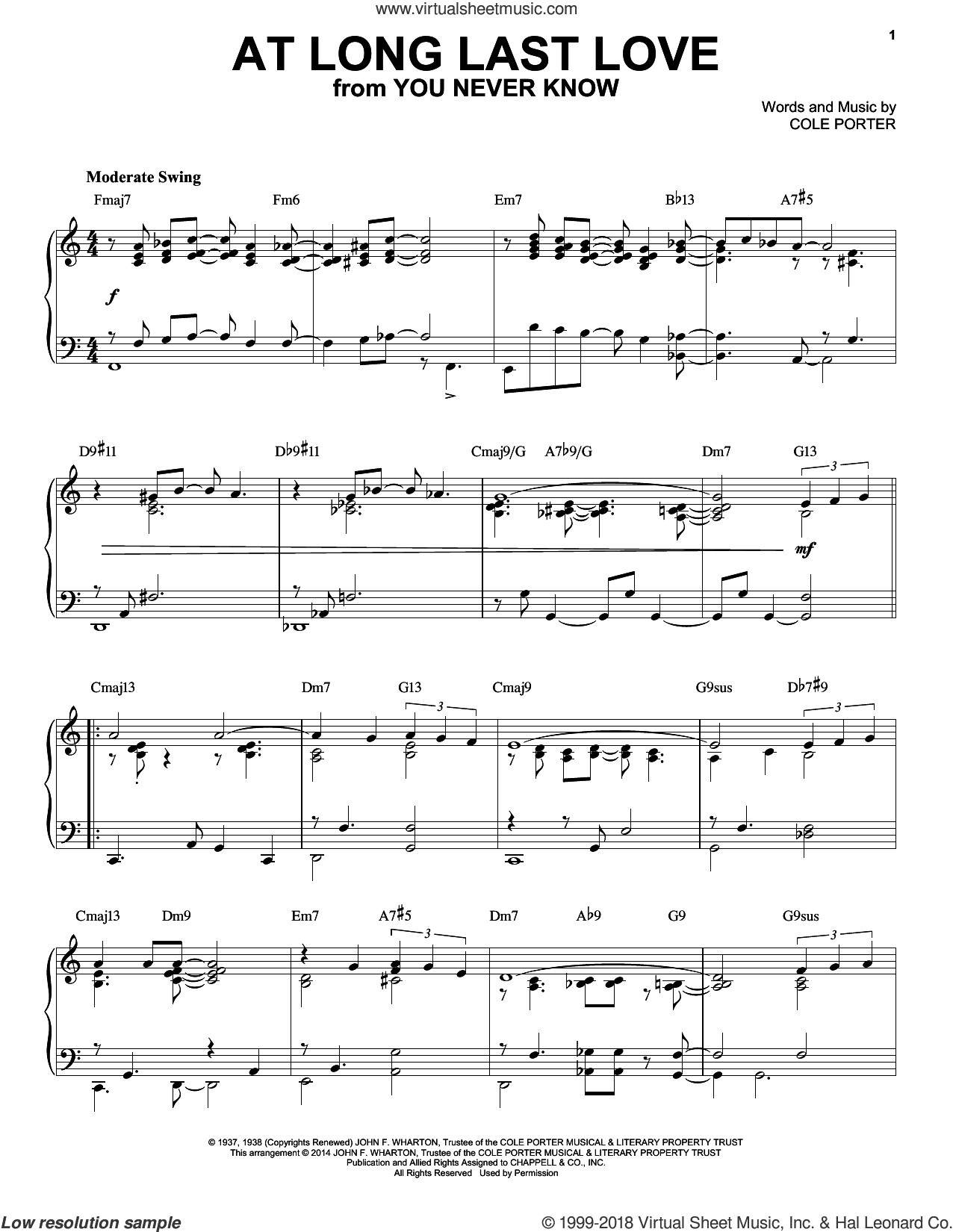 At Long Last Love [Jazz version] (arr. Brent Edstrom)