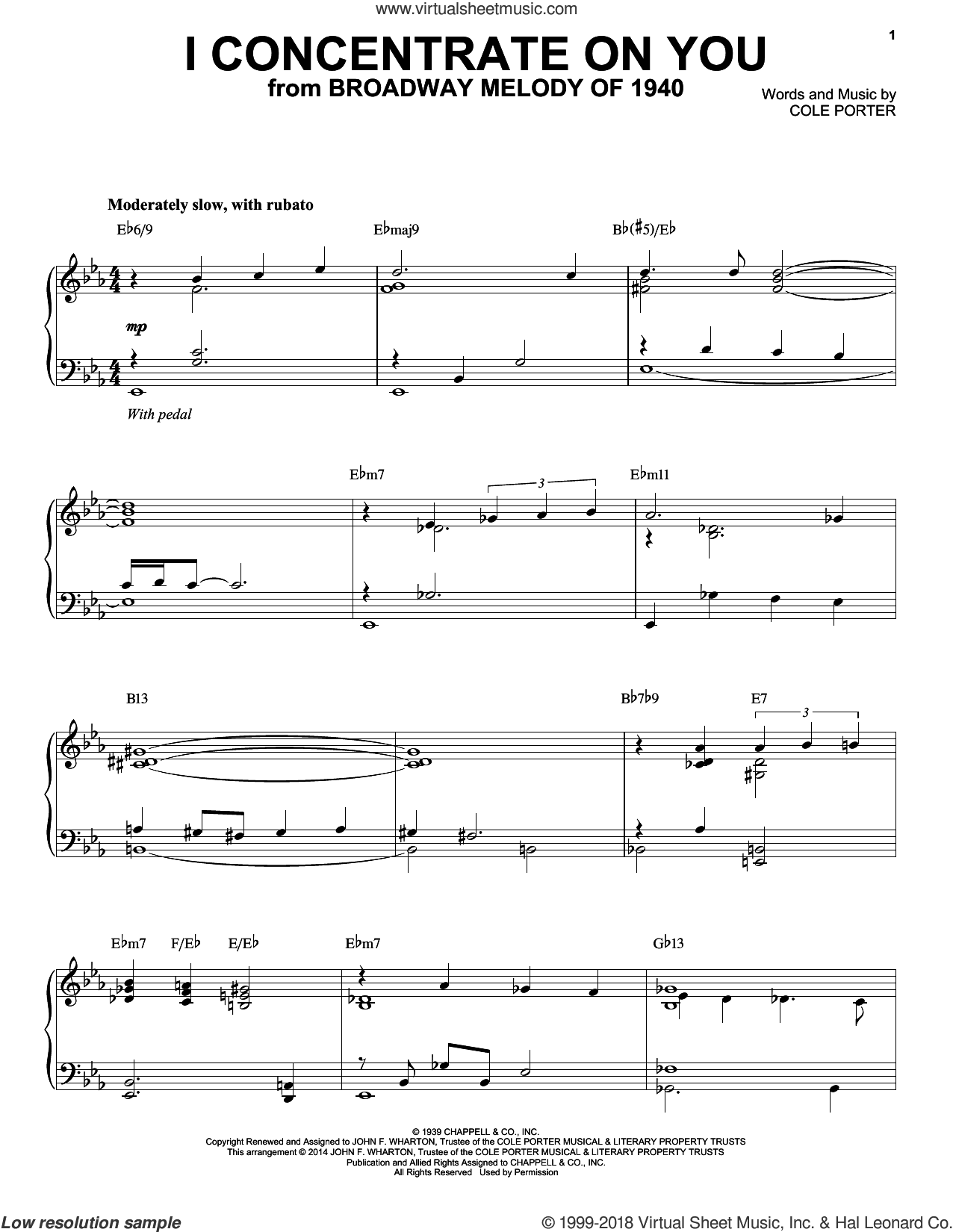 I Concentrate On You [Jazz version] (arr. Brent Edstrom)