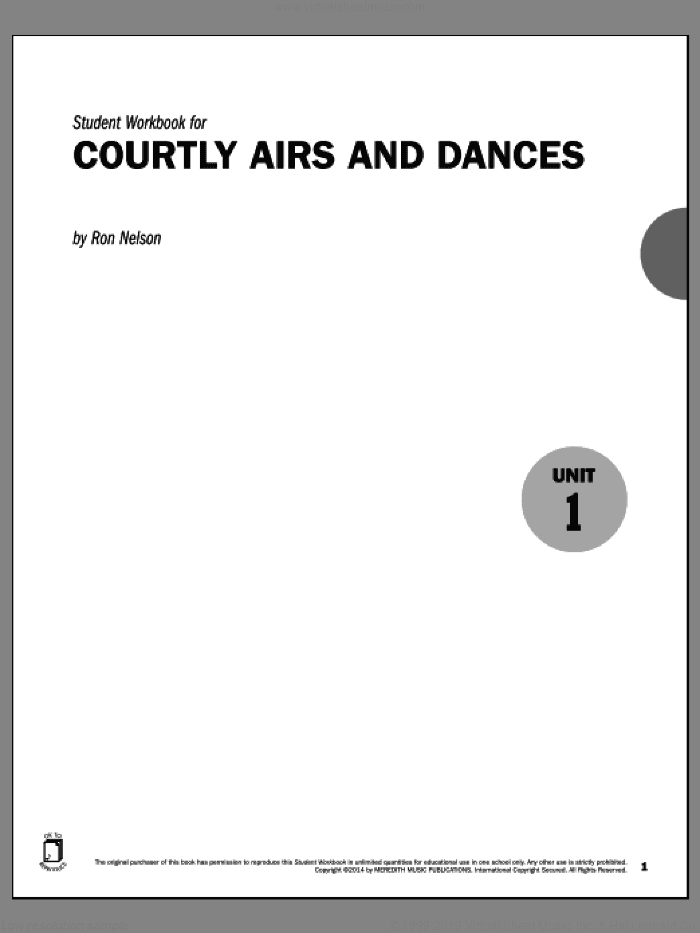 Guides to Band Masterworks, Vol. 5 - Student Workbook - Courtly Airs and Dances