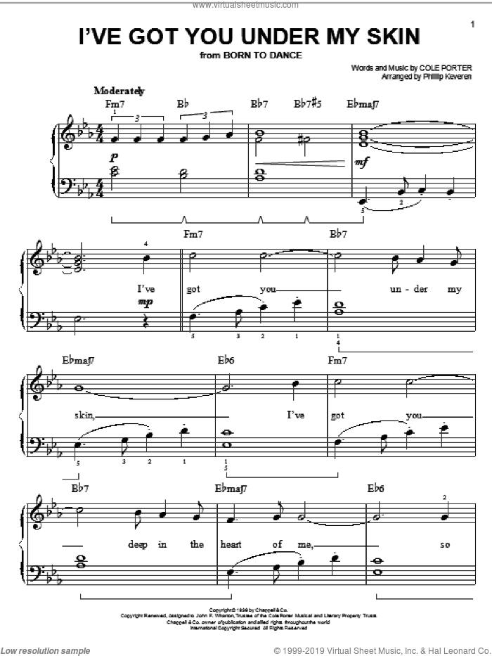 I've Got You Under My Skin (arr. Phillip Keveren)