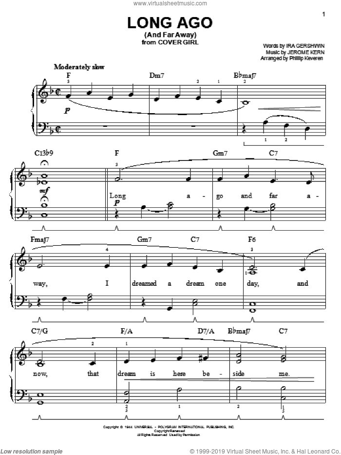 Long Ago (And Far Away) (arr. Phillip Keveren)