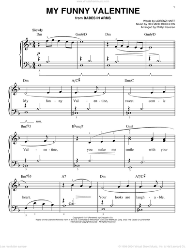 My Funny Valentine (arr. Phillip Keveren)