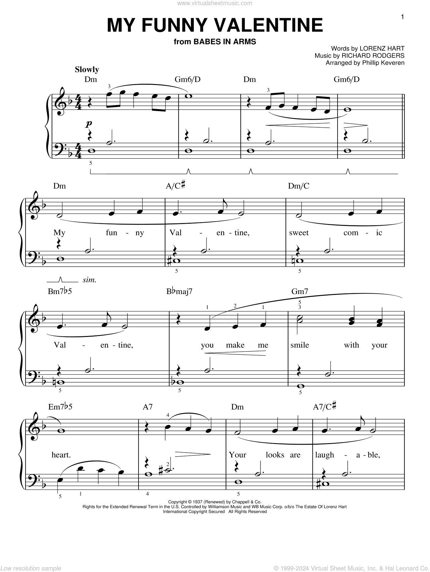 My Funny Valentine (arr. Phillip Keveren)