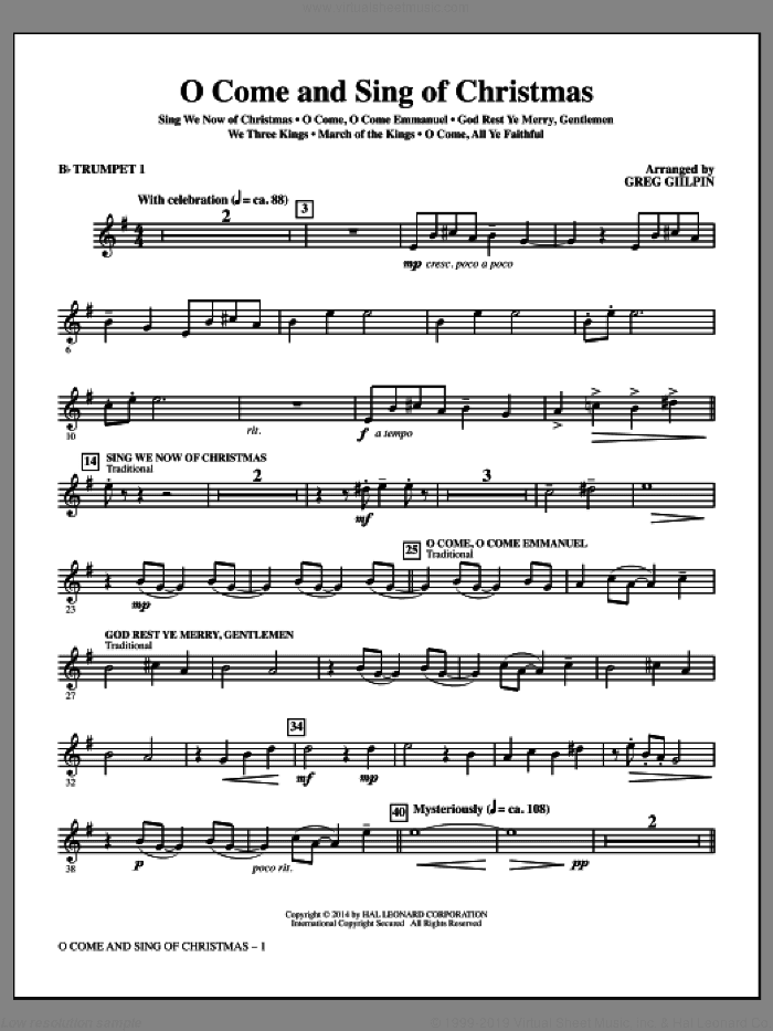 O Come and Sing of Christmas (complete set of parts)