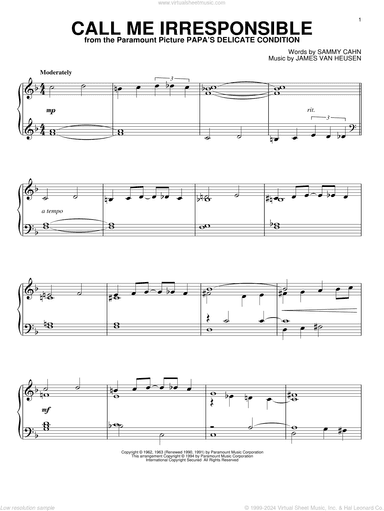 Call Me Irresponsible, (intermediate)