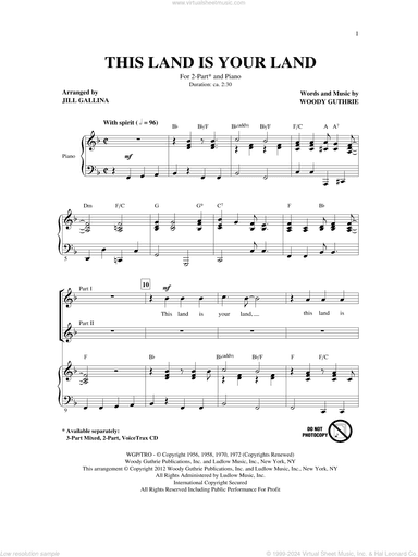 This Land Is Your Land (arr. Jill Gallina)