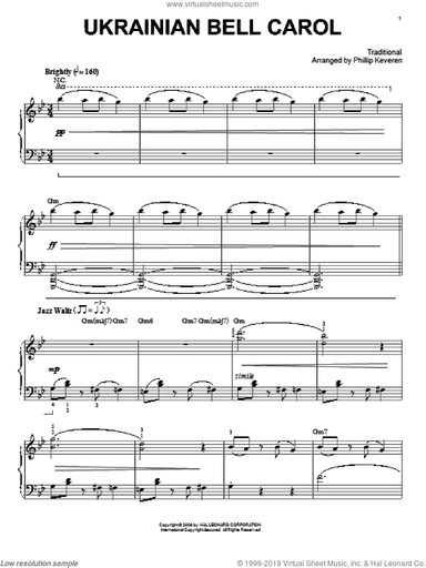 Ukrainian Bell Carol [Jazz version] (arr. Phillip Keveren)