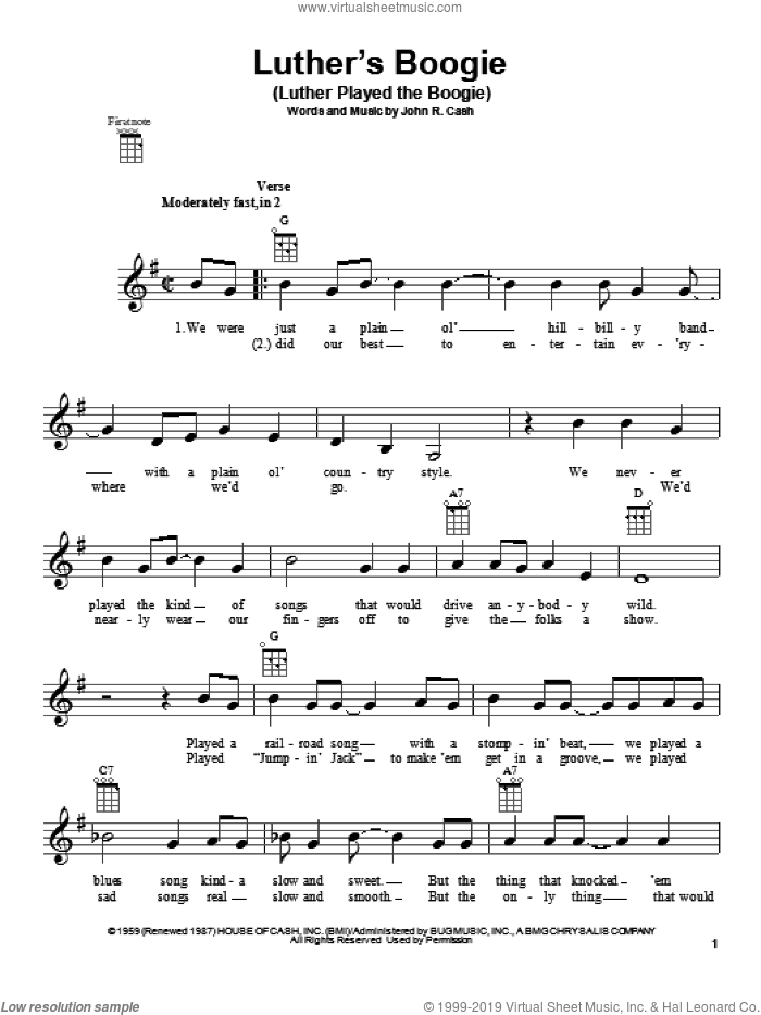 Luther's Boogie (Luther Played The Boogie)