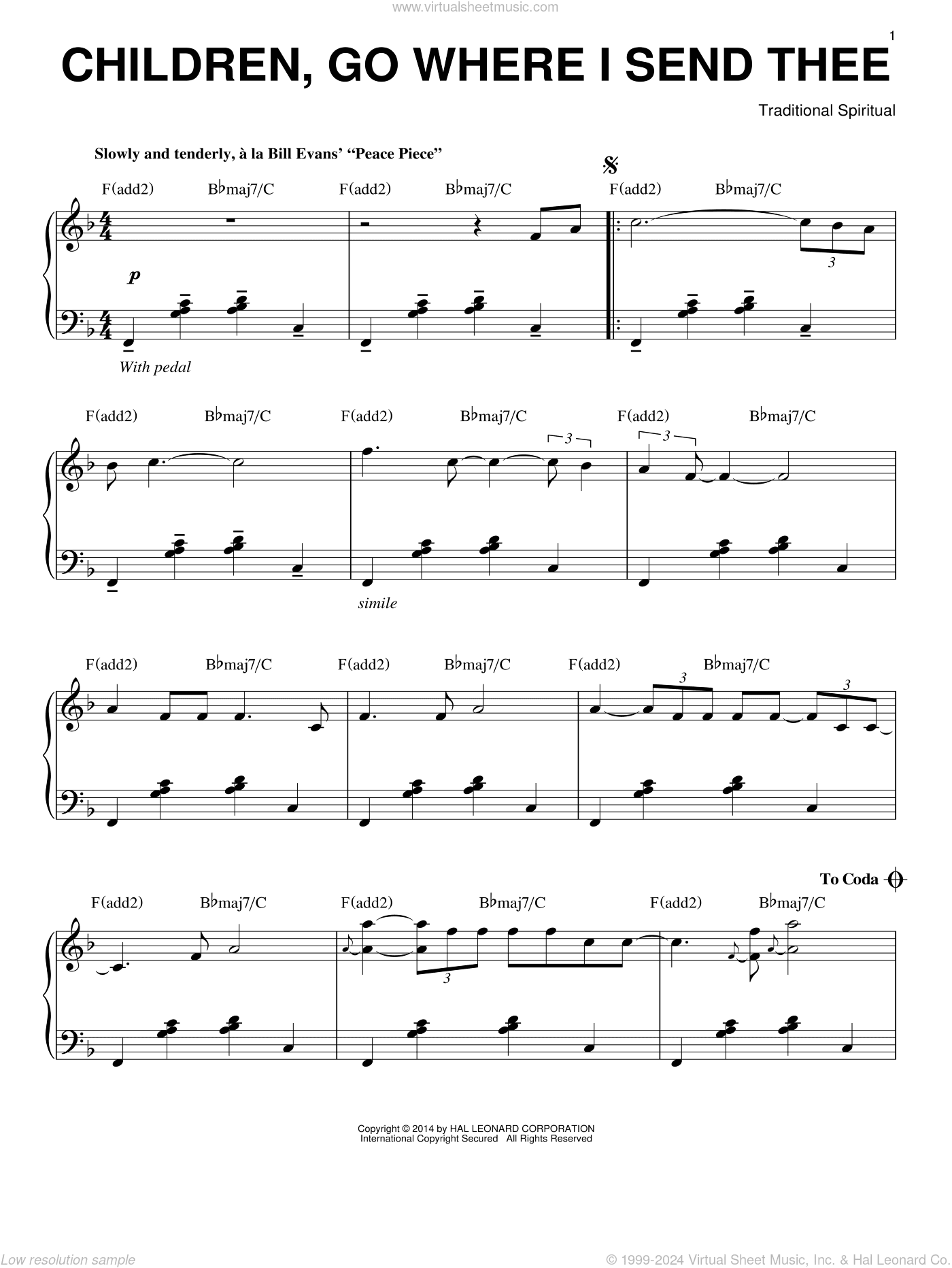 Children Go Where I Send Thee [Jazz version] (arr. Brent Edstrom)