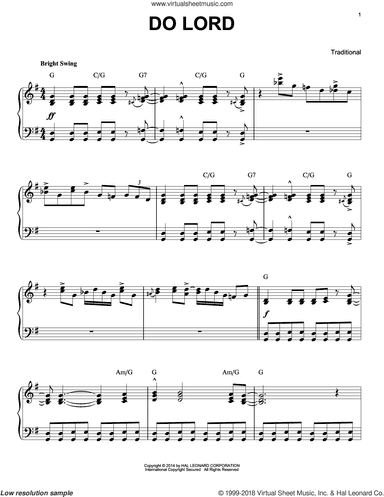 Do Lord [Jazz version] (arr. Brent Edstrom)
