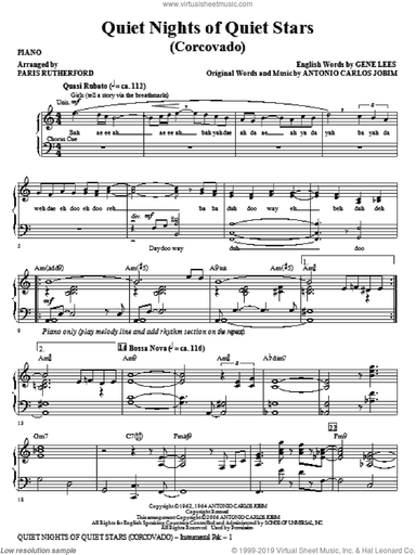 Quiet Nights of Quiet Stars (Corcovado) (complete set of parts)