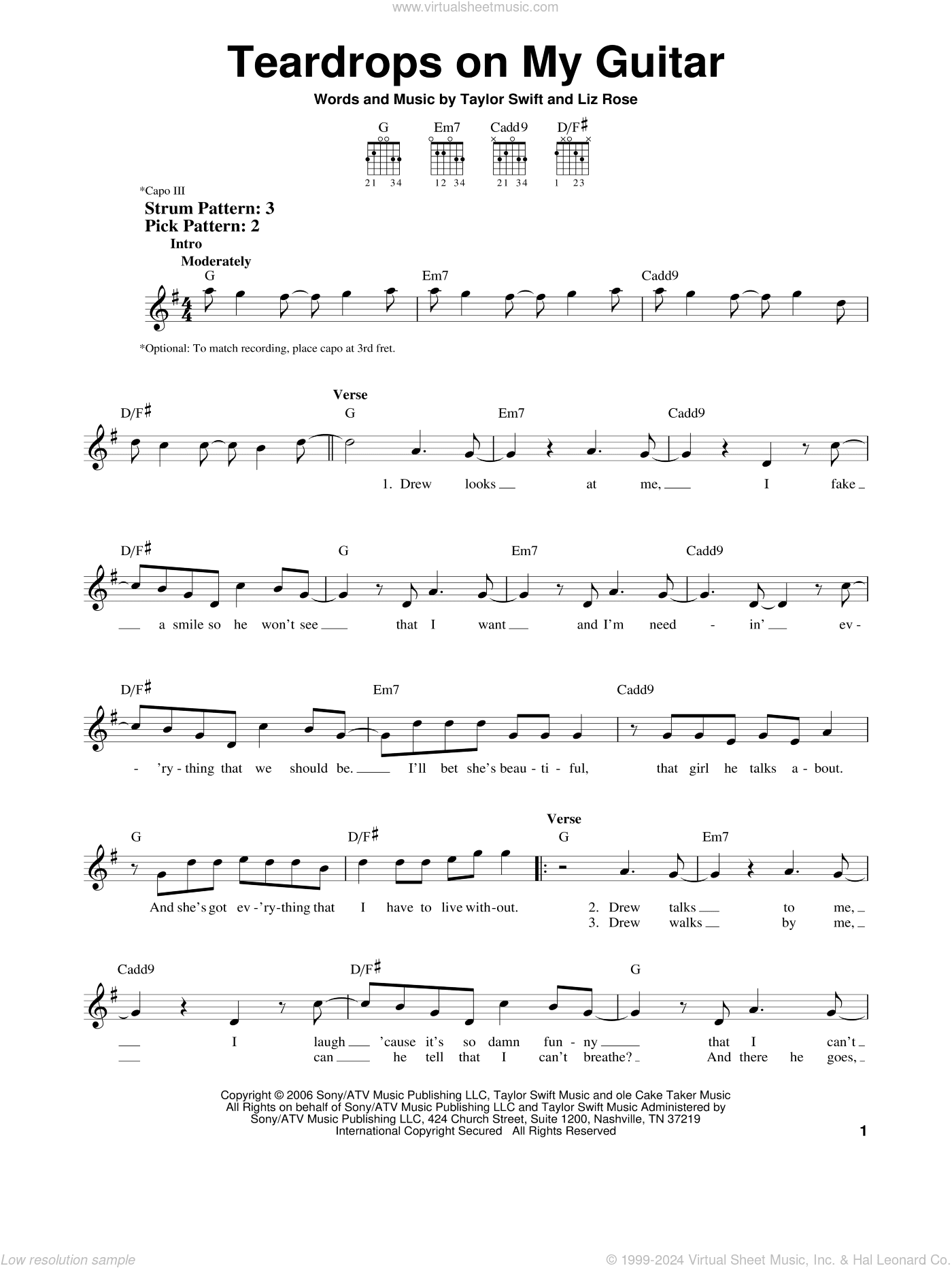 Teardrops On My Guitar