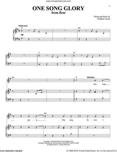 One Song Glory (from Rent)