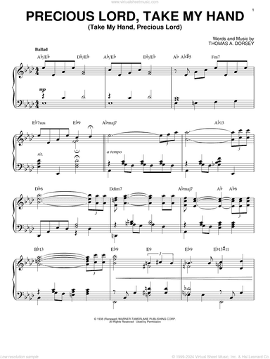 Precious Lord, Take My Hand (Take My Hand, Precious Lord) [Jazz version] (arr. Brent Edstrom)