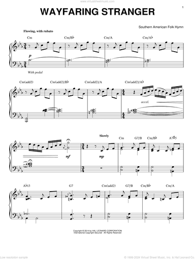 Wayfaring Stranger [Jazz version] (arr. Brent Edstrom)