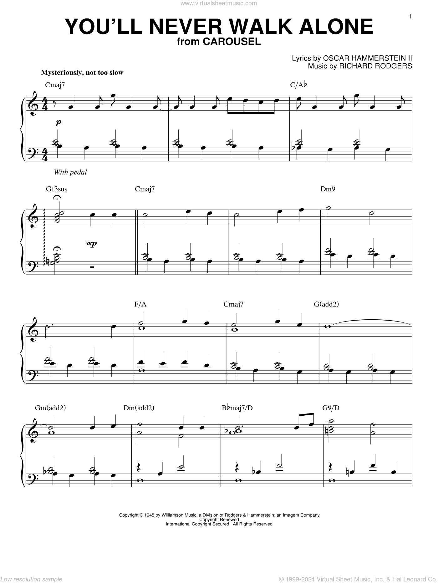 You'll Never Walk Alone [Jazz version] (arr. Brent Edstrom)