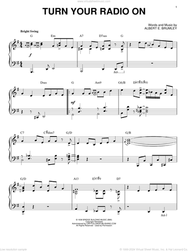 Turn Your Radio On [Jazz version] (arr. Brent Edstrom)