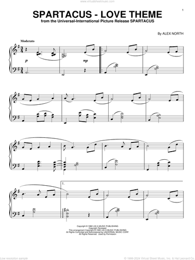 Spartacus - Love Theme, (intermediate)