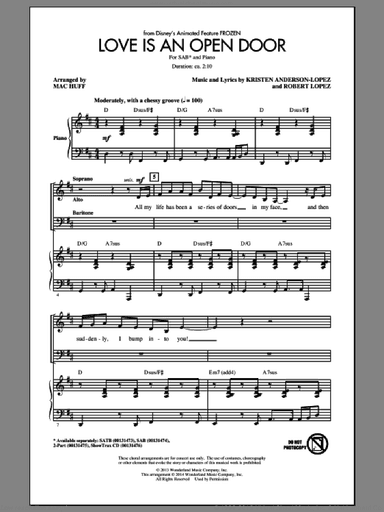 Love Is An Open Door (from Frozen) (arr. Mac Huff)