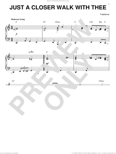 Just A Closer Walk With Thee [Jazz version] (arr. Brent Edstrom)