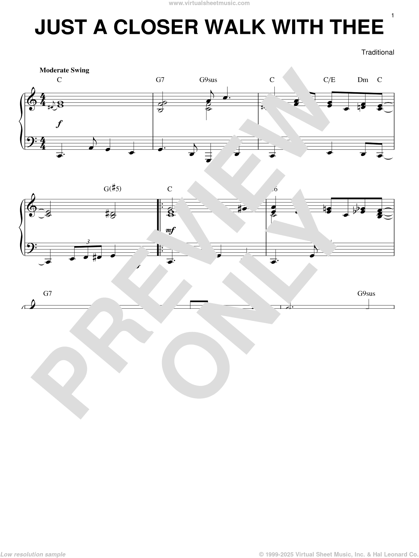 Just A Closer Walk With Thee [Jazz version] (arr. Brent Edstrom)