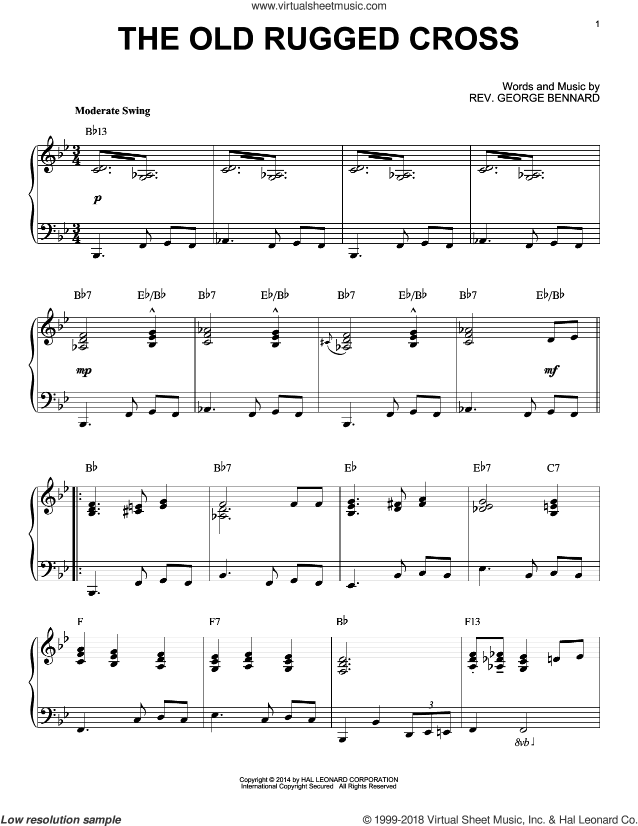 The Old Rugged Cross [Jazz version] (arr. Brent Edstrom)