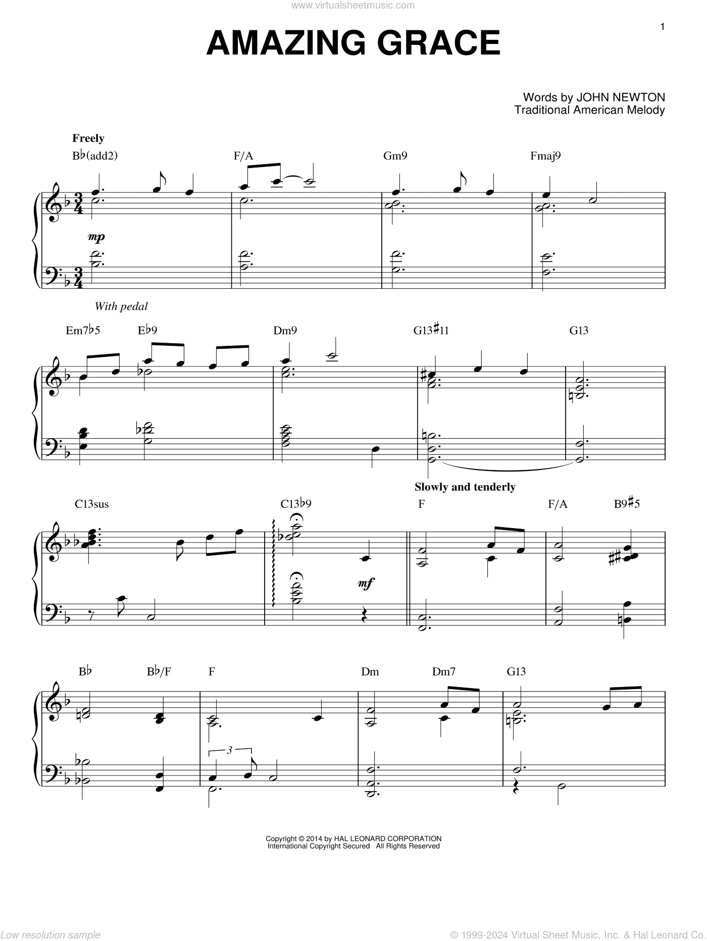 Amazing Grace [Jazz version] (arr. Brent Edstrom)