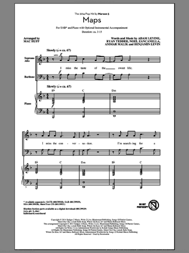 Maps (arr. Mac Huff)