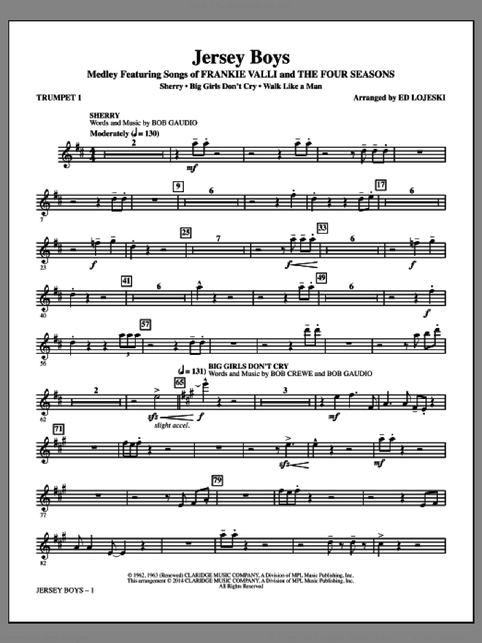 Jersey Boys (Medley), featuring songs of frankie valli and the four seasons