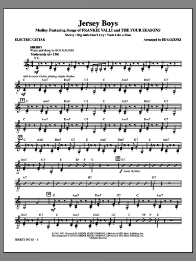 Jersey Boys (Medley), featuring songs of frankie valli and the four seasons