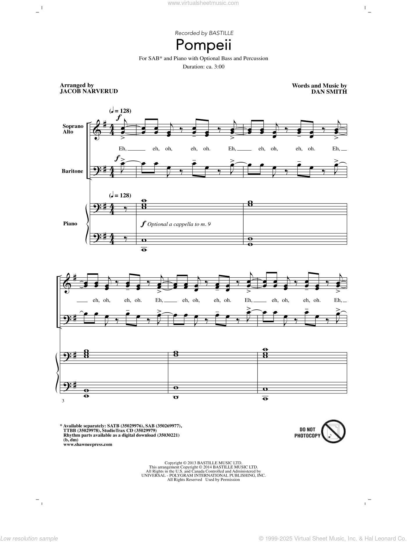 Pompeii (arr. Jacob Narverud)