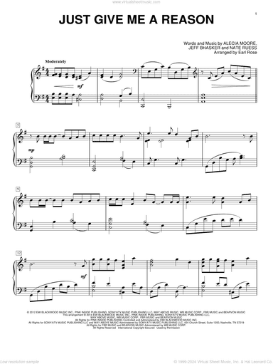 Just Give Me A Reason, (intermediate)