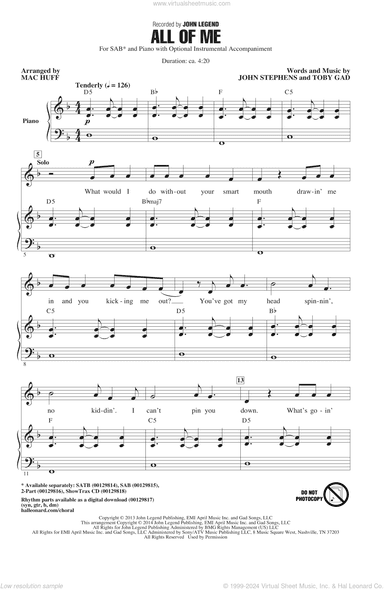 All Of Me (arr. Mac Huff)