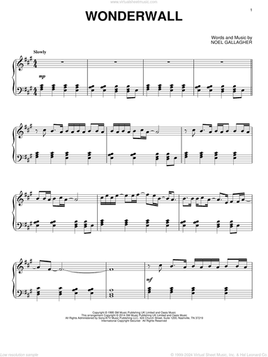 Wonderwall, (intermediate)