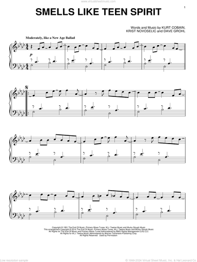 Smells Like Teen Spirit, (intermediate)