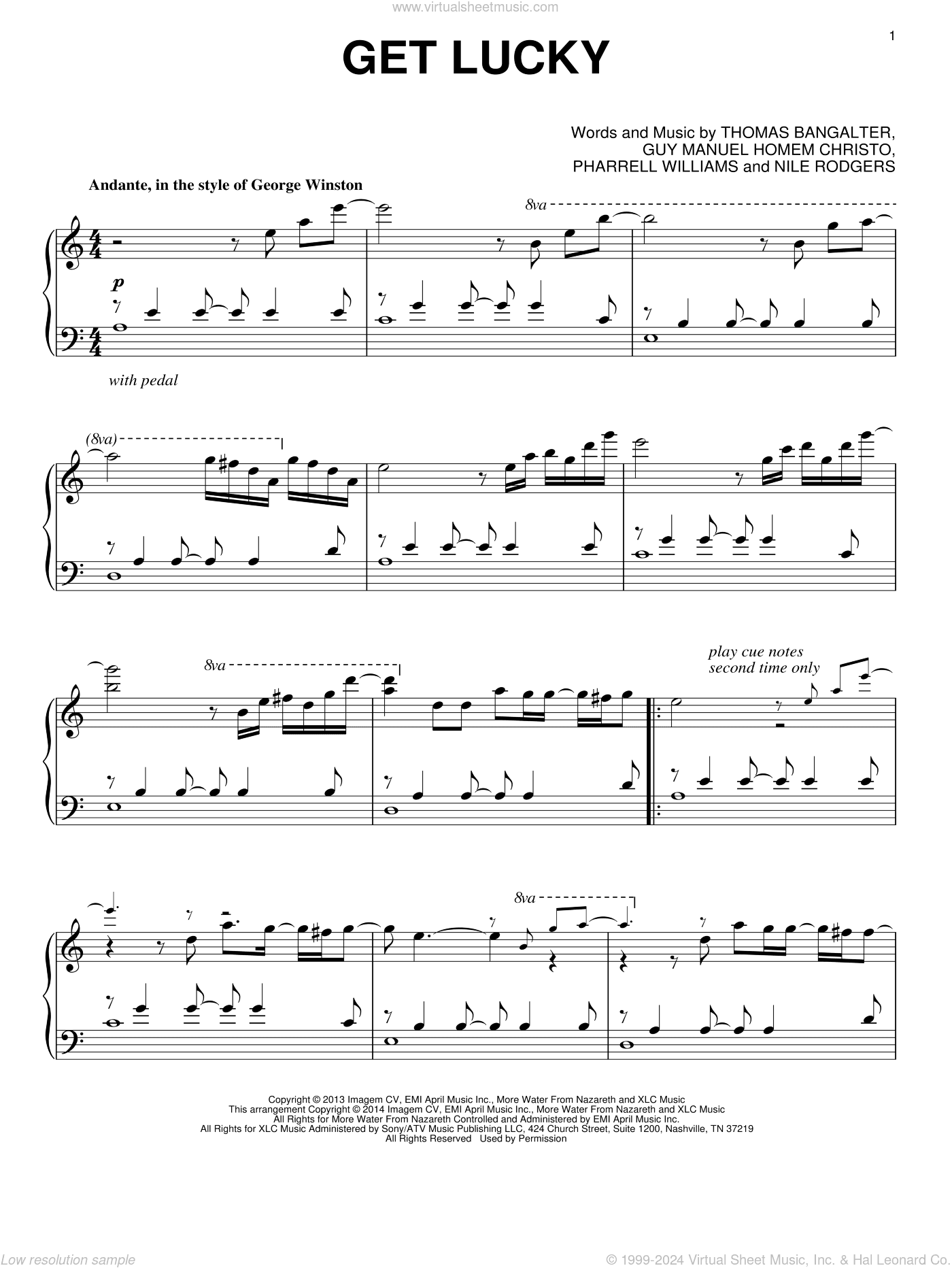 Get Lucky, (intermediate)