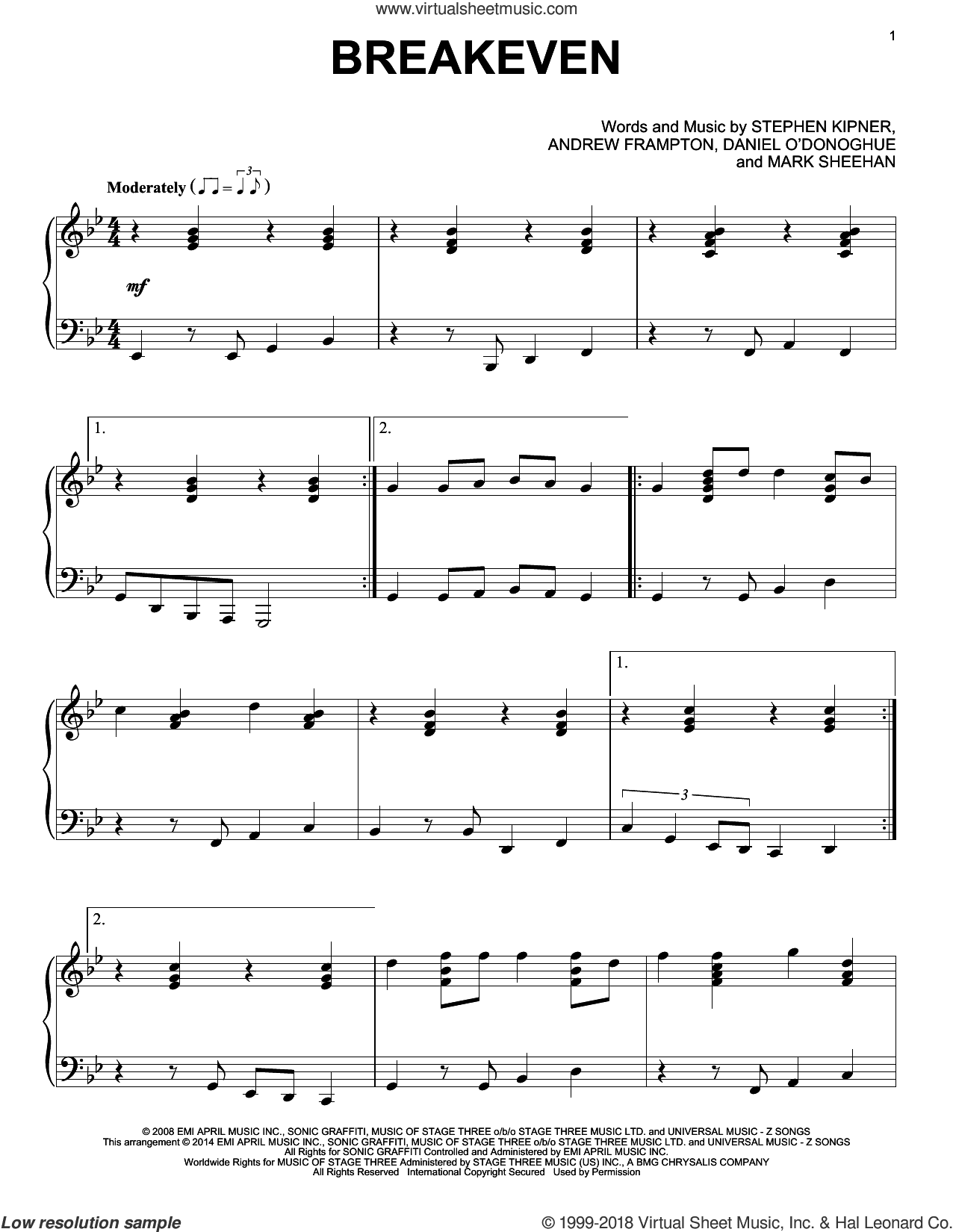 Breakeven, (intermediate)