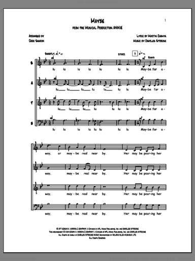 Maybe (from Annie) (arr. Deke Sharon)