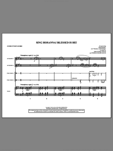 Sing Hosanna! Blessed Is He! (COMPLETE)