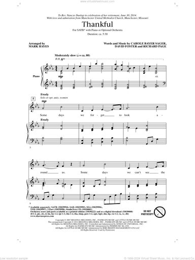 Thankful (arr. Mark Hayes)