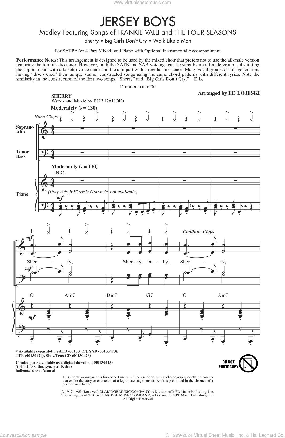 Jersey Boys Medley