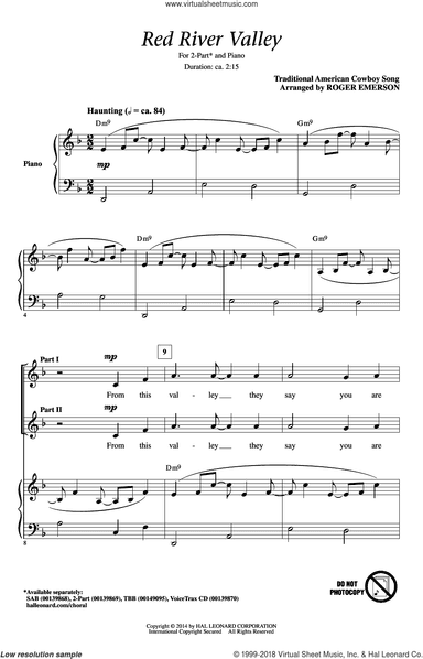 The Red River Valley (arr. Roger Emerson)