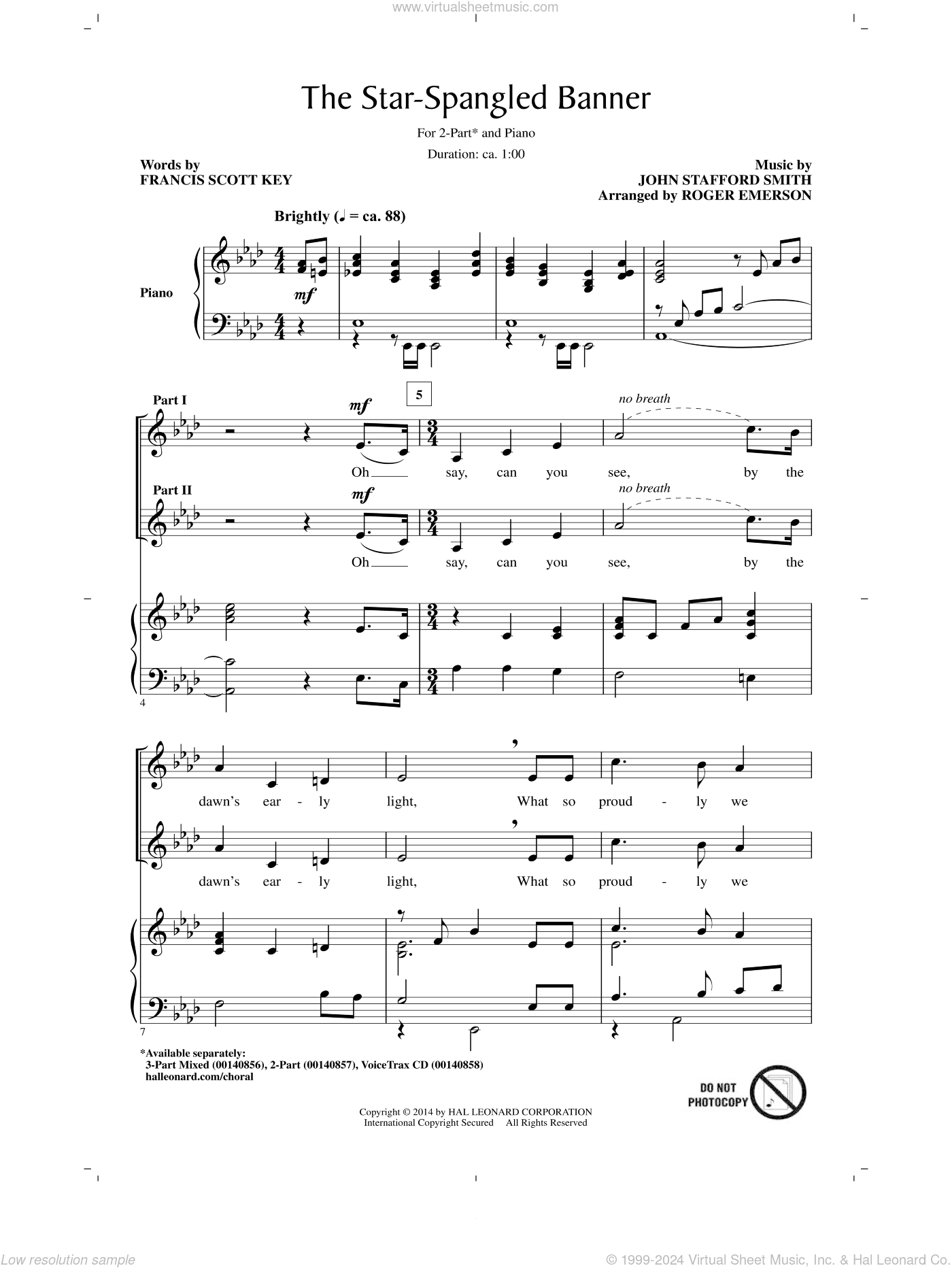 The Star Spangled Banner (arr. Roger Emerson)