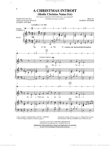 A Christmas Introit (Hodie Christus Natus Est)
